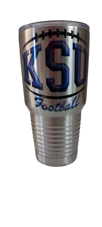 30 oz. KSU Football Stainless Steel Tumbler