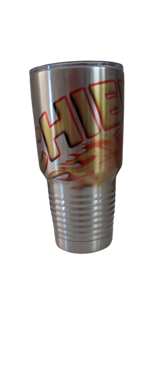 30 oz. Chiefs Blazing Football Stainless Steel Tumbler
