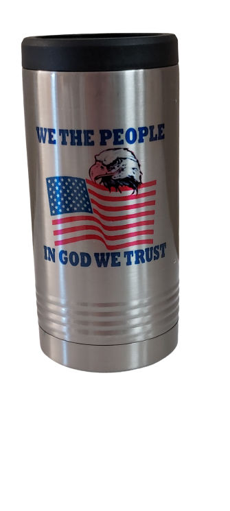 Skinny Stainless Can Koozie - We The People