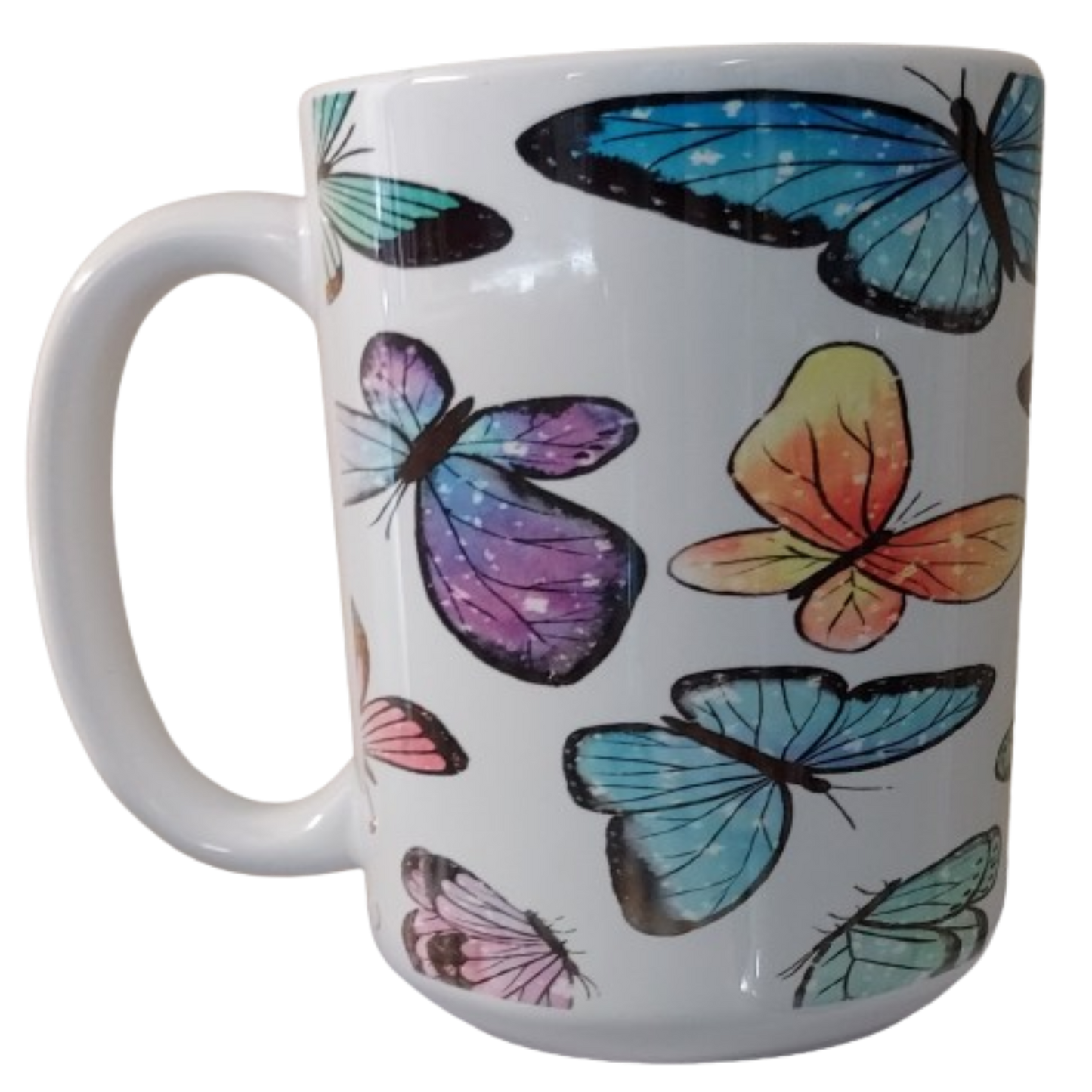 15 oz. Butterflies Ceramic Mug