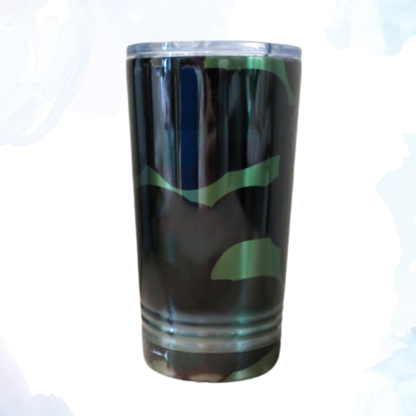 Discover the perfect blend of rugged style and practical functionality with our 16 oz. Camo stainless steel tumbler. Crafted from premium stainless steel, this tumbler is built to withstand the demands of both indoor and outdoor adventures. Its camouflage pattern adds a touch of rugged charm, making it an ideal companion for camping trips, hiking excursions, or daily commutes.
