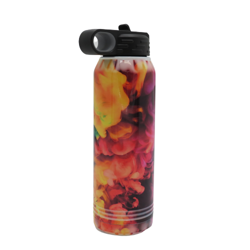 30 oz. Water Bottle - Stainless Steel - Colorful Brushed Smoke