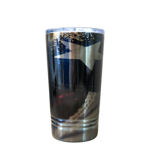 16 oz. Distressed American Flag Stainless Steel Tumbler