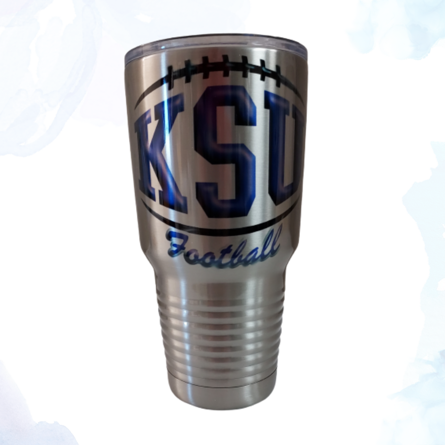 Chill your drinks for hours with this 30 oz. KSU stainless steel tumbler! Show your Wildcats pride with the Kansas State University Football 30 oz. Stainless Steel Tumbler! Perfect for fans and students alike, this tumbler combines style, functionality, and team spirit in one sleek package.