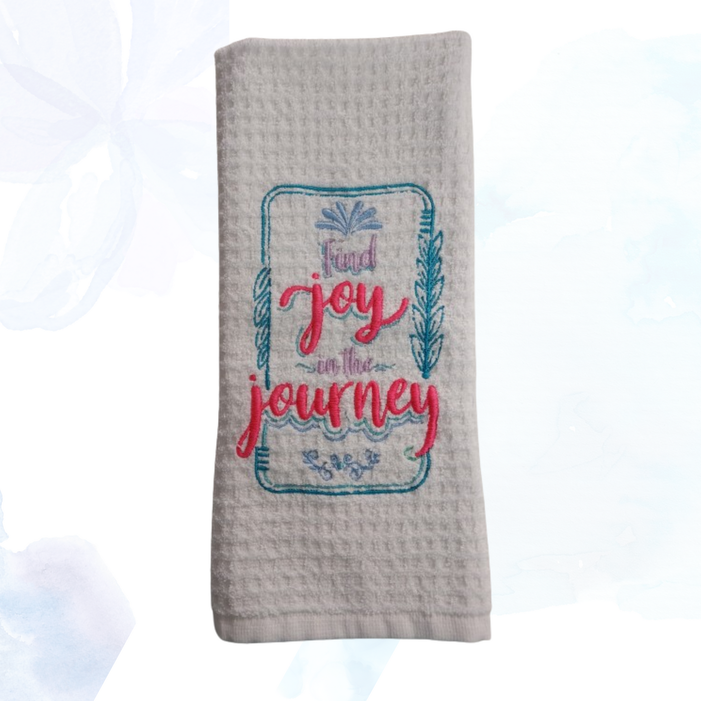 Find Joy In The Journey Embroidered Kitchen Towel
