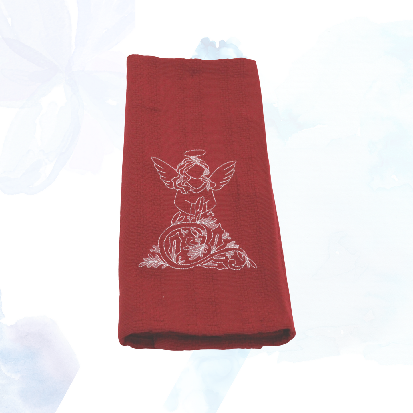 Angel Embroidered Kitchen Towel