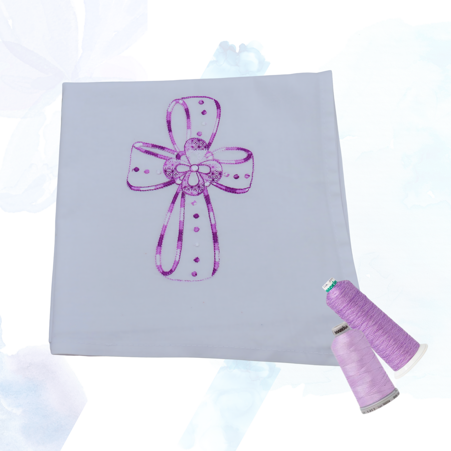 Cross Embroidered Tea Towel
