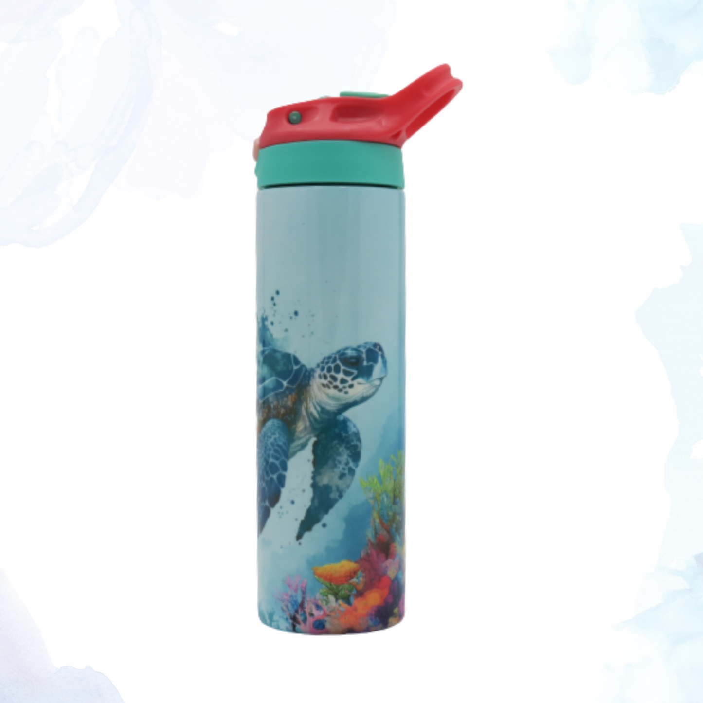 Make sure you never go thirsty on your next beach side adventure with this sea turtle stainless water bottle. Dive into hydration with our 20 oz. Sea Turtle Stainless Steel Water Bottle. Designed for eco-conscious adventurers and sea life enthusiasts, this bottle combines functionality with a purpose.