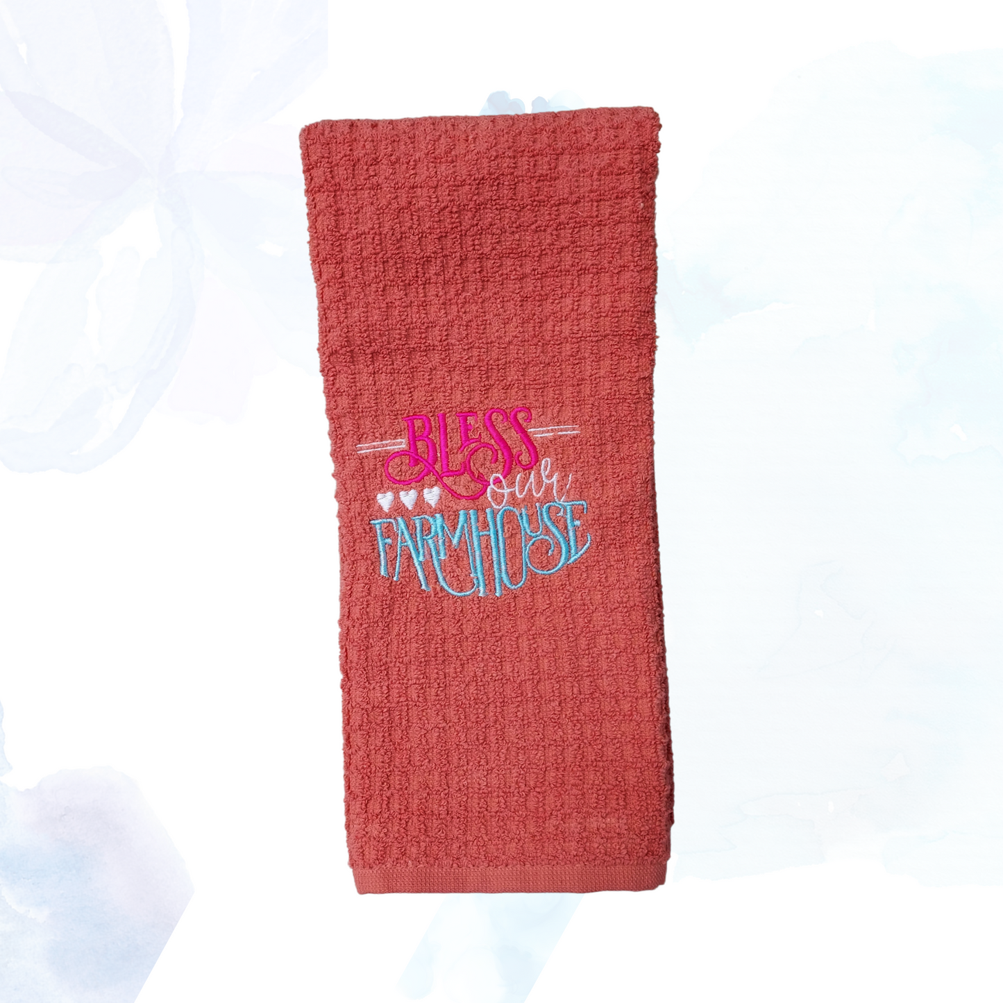 Bless This Farmhouse Embroidered Kitchen Towel