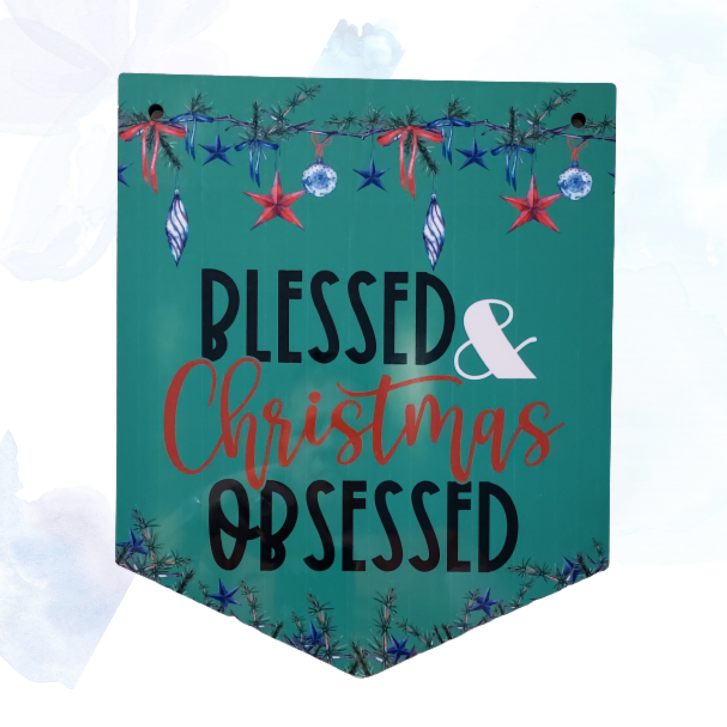Embrace the spirit of the season with our enchanting Blessed & Christmas Obsessed Pendant Wall Hanger. This meticulously crafted piece combines festive charm with timeless elegance, making it the perfect addition to your holiday decor.
