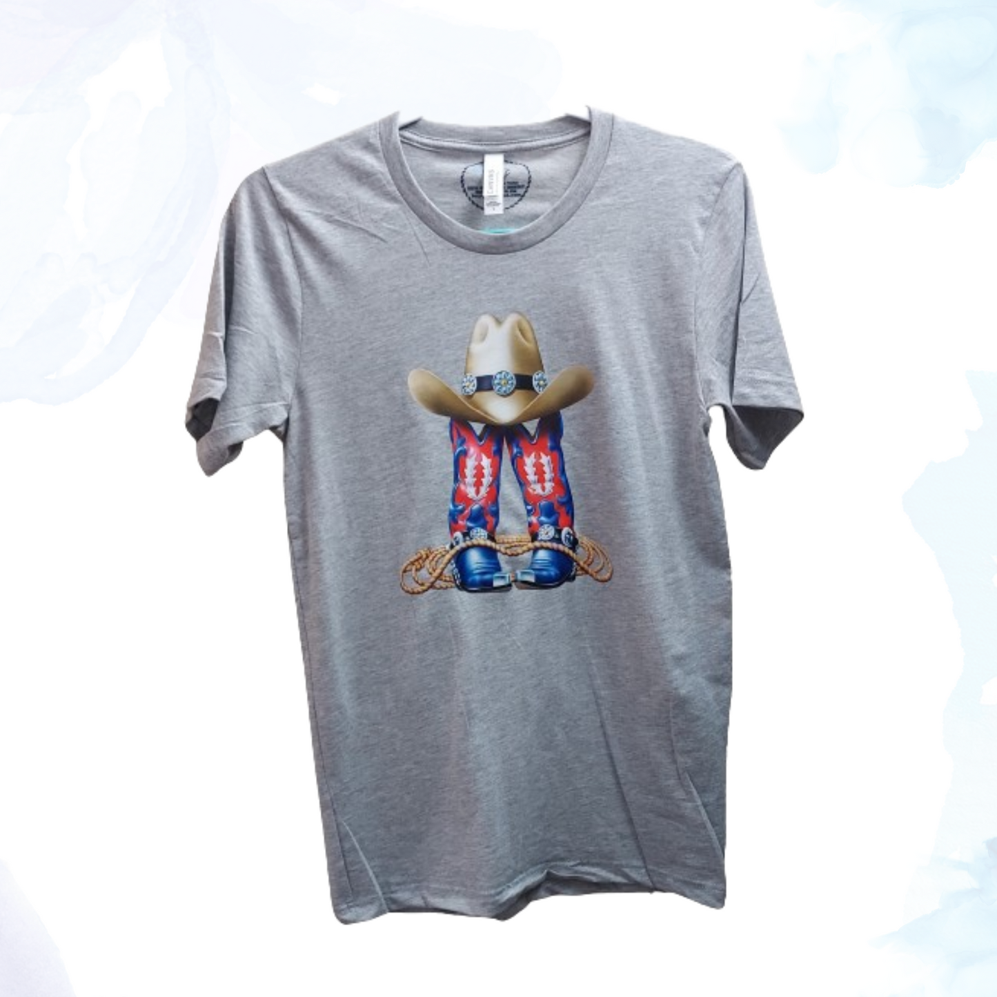 Step into the wild west with our Cowgirls Boots & Hat Gray T-Shirt, a perfect blend of rugged charm and feminine flair. Inspired by the spirit of cowgirls everywhere, this tee celebrates the bold attitude and independent spirit of those who forge their own path. Emblazoned with a stylish graphic featuring classic cowgirl boots and hat, the design captures the essence of frontier adventure and Western style