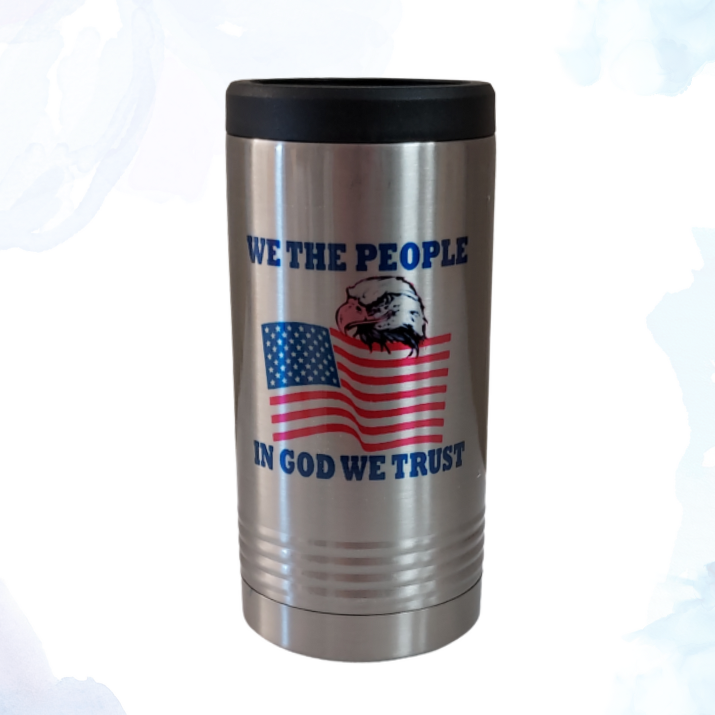 Skinny Stainless Can Koozie - We The People
