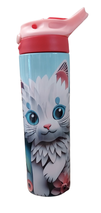 20 oz 3D Cat Stainless Water Bottle