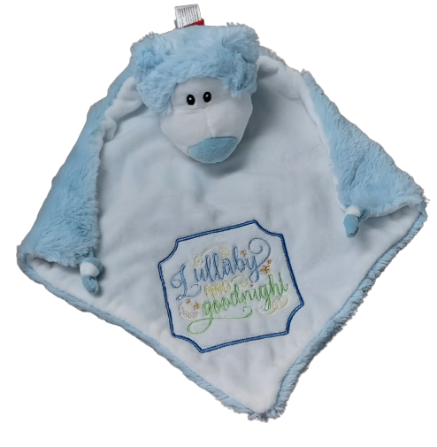 Snuggle Up with Cubbies Cubbyford Blue Bear Blankie  Introducing the Cubbies Cubbyford Blue Bear Blankie, the ultimate comfort companion for your little one. This charming blankie combines the softness of a plush toy with the coziness of a blanket, creating a soothing and playful friend for your child.