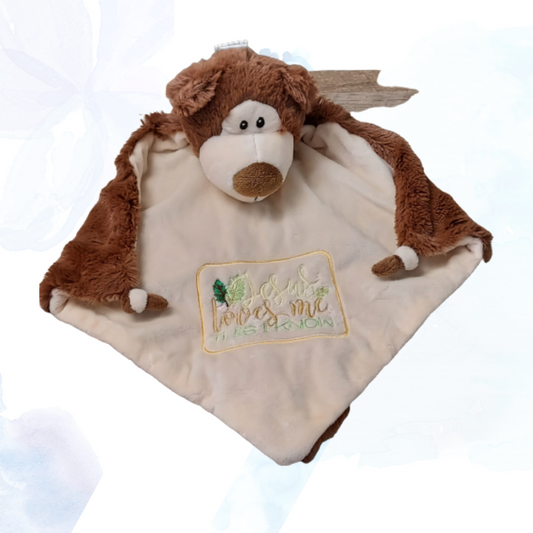 Discover the perfect blend of comfort and charm with the Cubbies Cubbyford Brown Bear Blankie.  This delightful blankie features the adorable Cubbyford the Brown Bear, offering a warm and friendly companion for your little one. Crafted with love and attention to detail, this blankie is more than just a cozy cover—it's a cuddle buddy that brings joy and security.