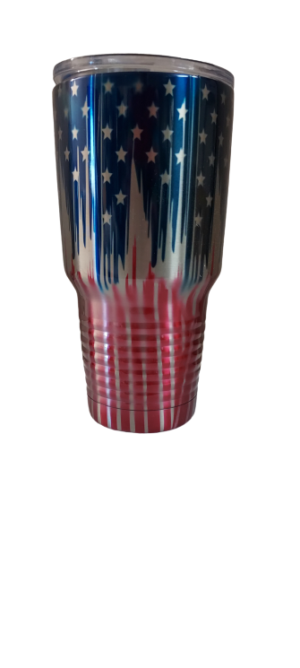 30 oz. Dripping Flag Stainless Steel Tumbler