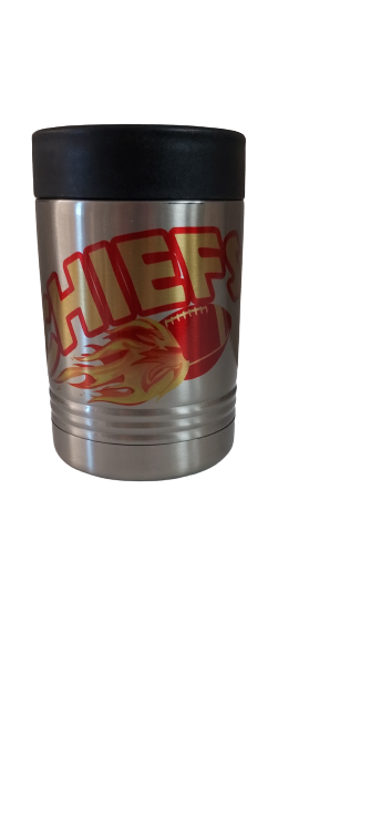 Stainless Can Koozie - Chiefs Blazing Football