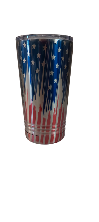 16 oz. Dripping Flag Stainless Steel Tumbler