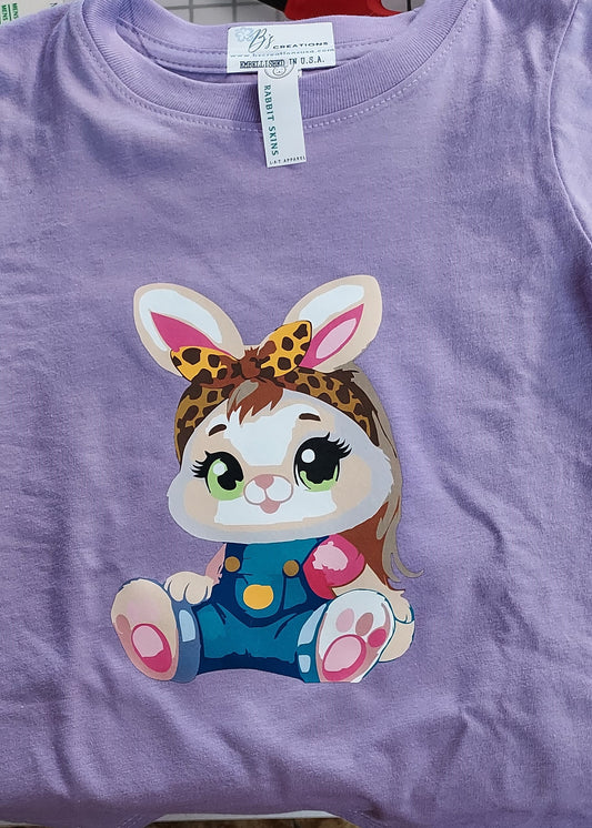 Kids Lavender Leopard Bunny