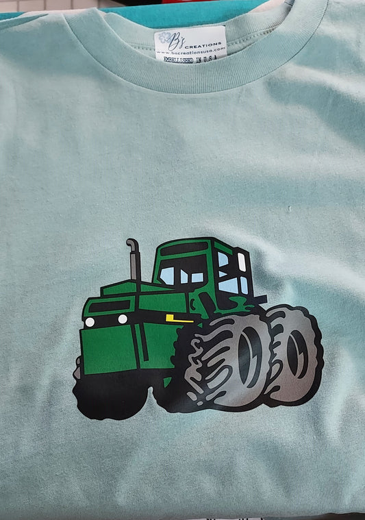 Kids Green Tractor Tee