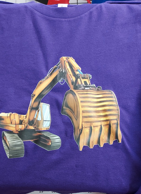 Kids Purple Excavator Tee