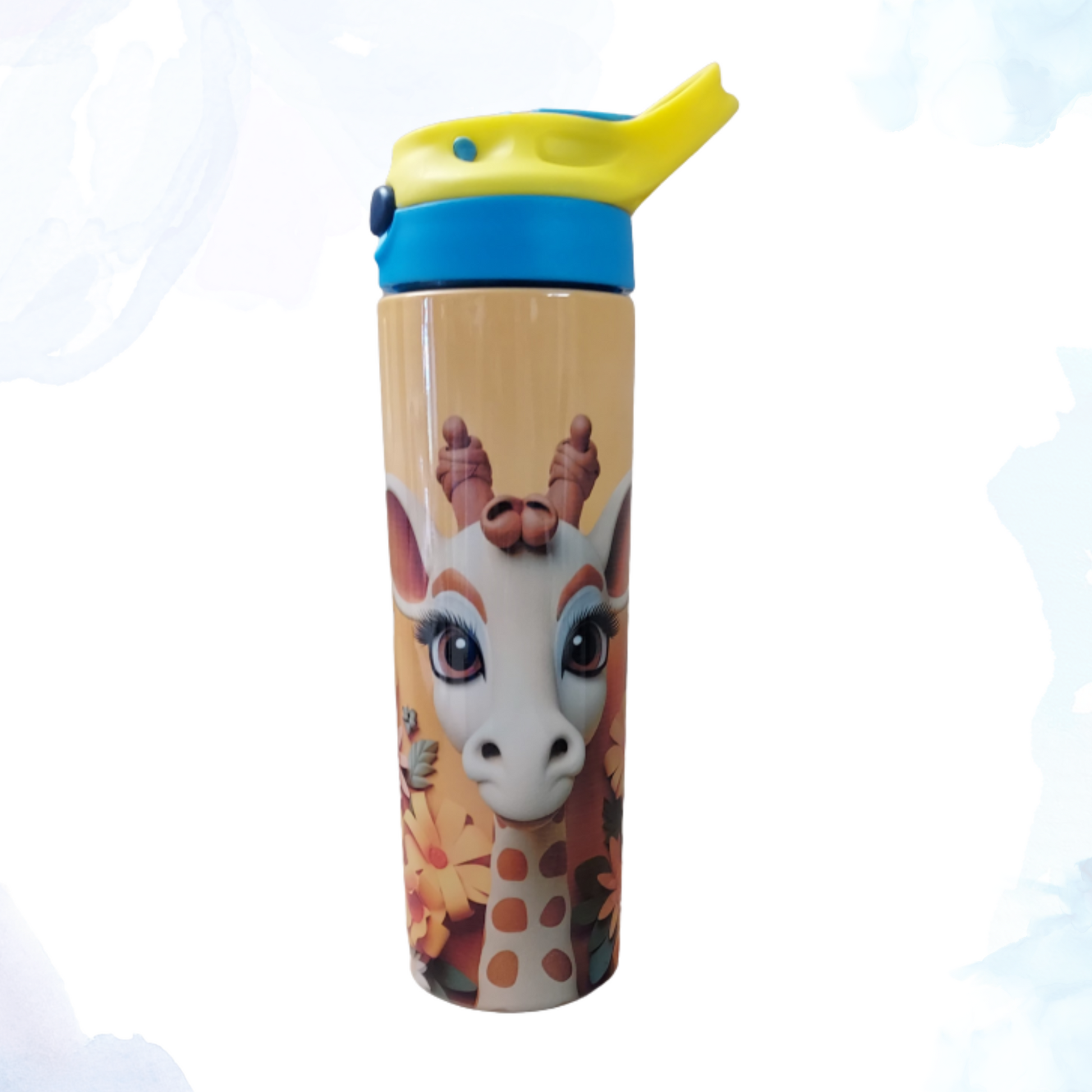 Take a sip of this awesome 20 oz. 3D Giraffe Water Bottle, crafted from premium stainless steel.  &nbsp;Designed for both style and functionality, this bottle features an intricate 3D giraffe design that adds a touch of whimsy to your daily routine. Perfect for animal lovers and those who appreciate unique, eye-catching accessories. Packed with tons of fun, it'll make you feel like wildest animal in the room wherever you take it.