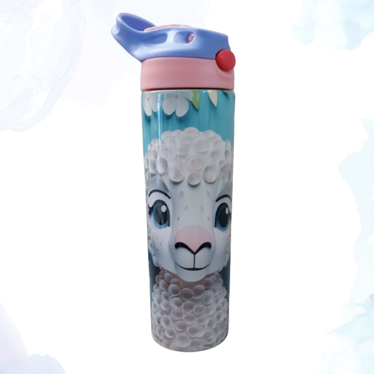 Quench your thirst with our Stainless Steel 3D Sheep Water Bottle.  This 20-ounce bottle combines functionality and fun with its unique 3D sheep design, making it a delightful companion for your daily adventures. Crafted from high-quality stainless steel, it ensures your beverages stay at the perfect temperature for hours, whether you're enjoying a cold drink on a hot day or keeping your coffee warm during a chilly morning hike. 