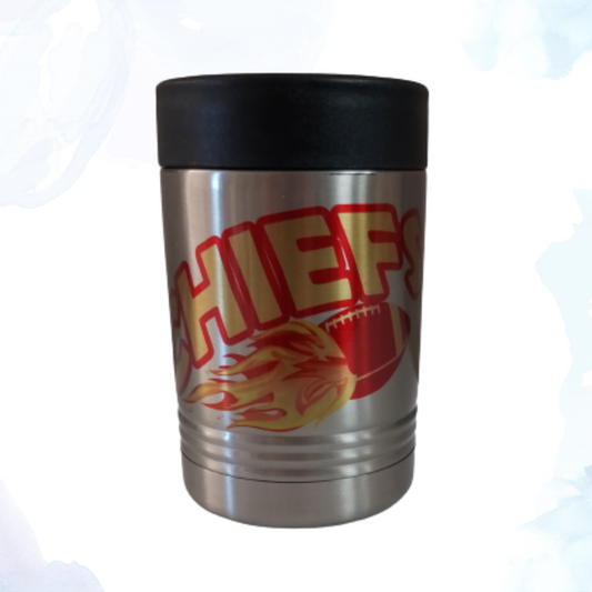 Stainless Can Koozie - Chiefs Blazing Football