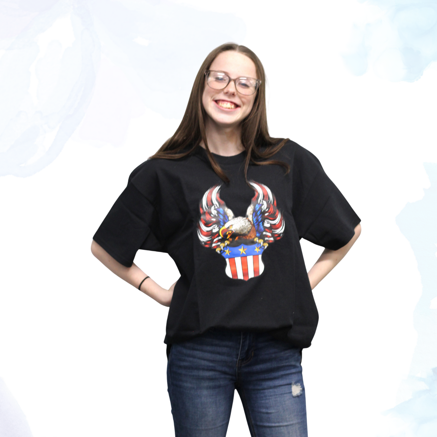 Red, White, and Blue Eagle Patriotic T-Shirt