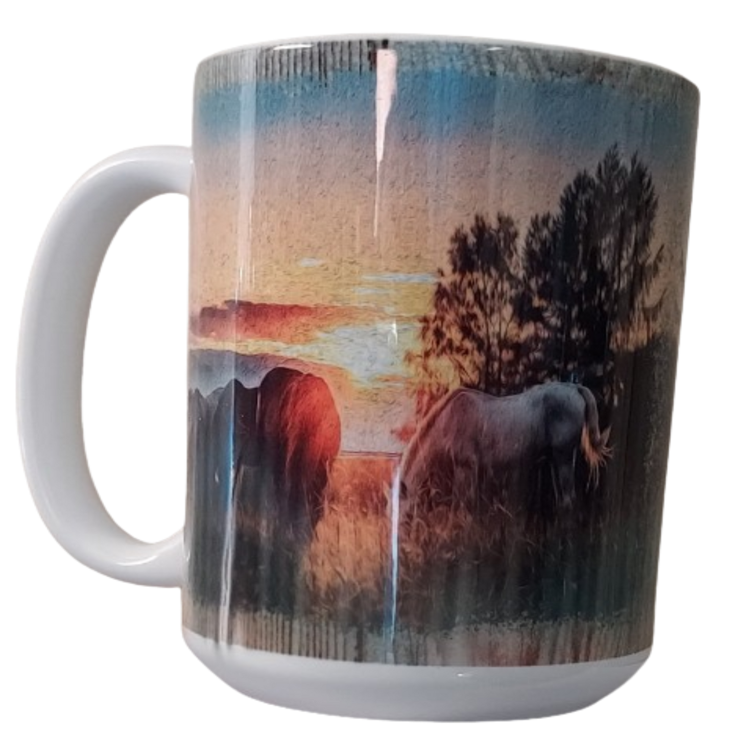 15 oz. Horses Ceramic Mug