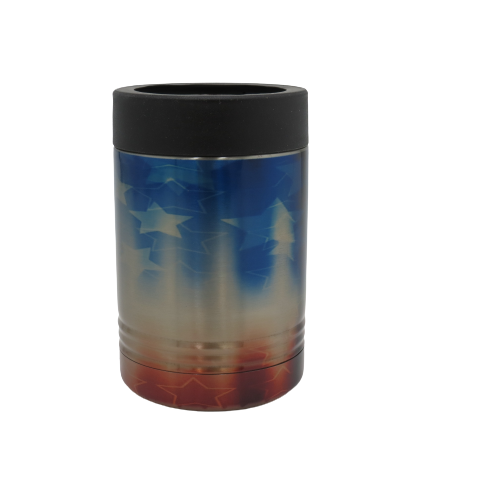 Stainless Can Koozie - Patriotic Stars