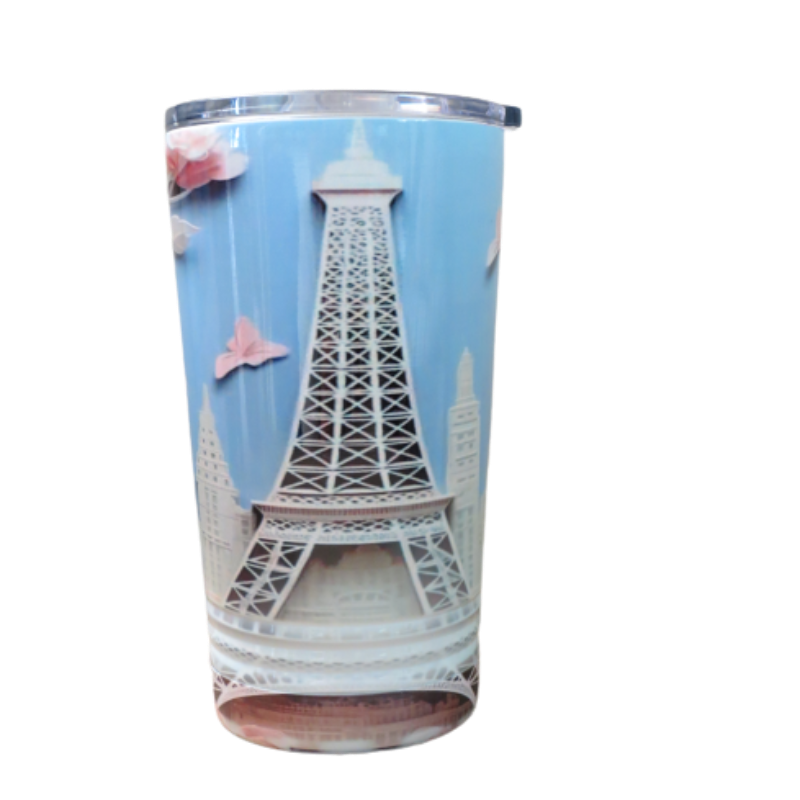 16 oz. Eiffel Tower Stainless Steel Tumbler