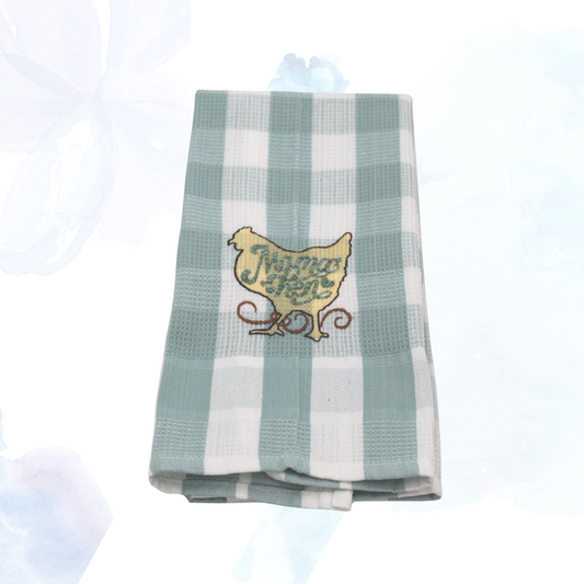 Mama Hen Embroidered Kitchen Towel