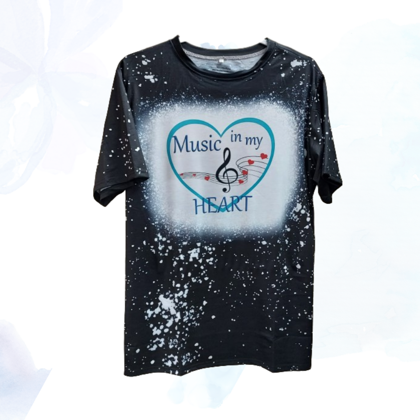 Music In My Heart Faux Bleached Tee