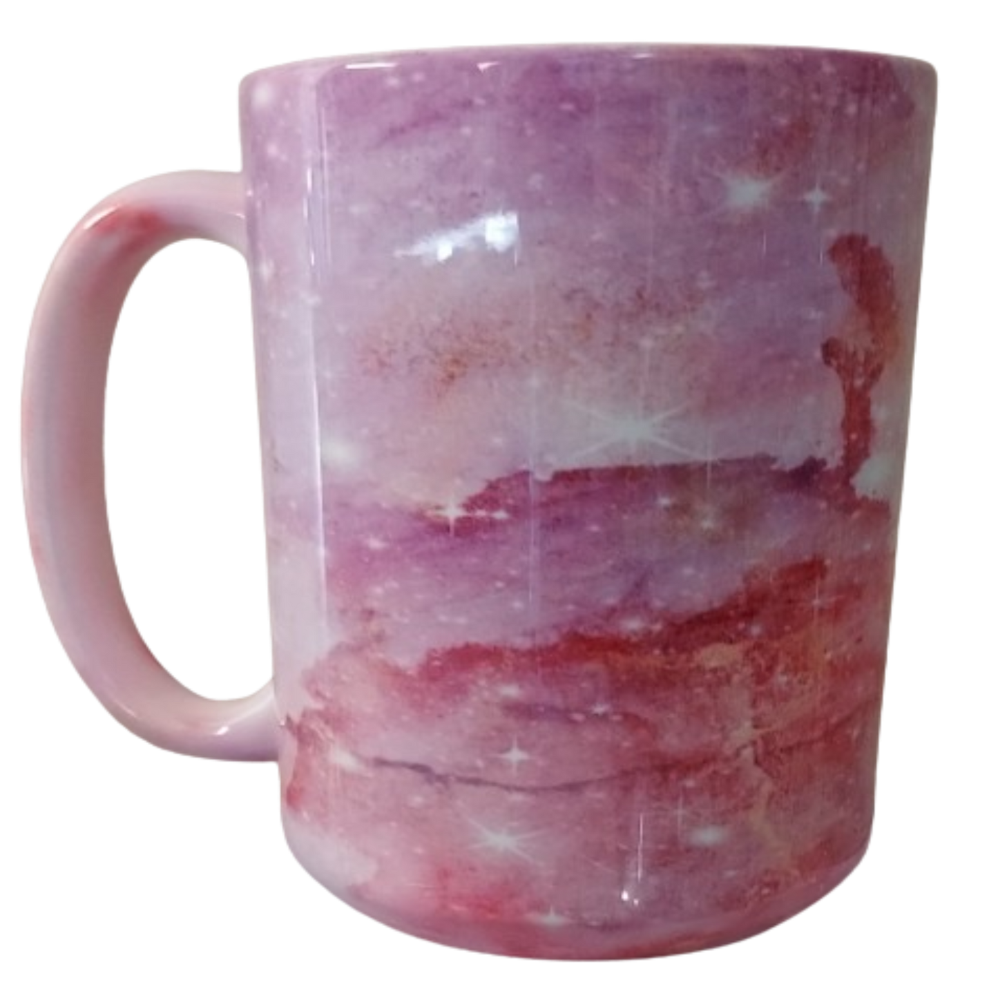 15 oz. Pink Shimmer Ceramic Mug