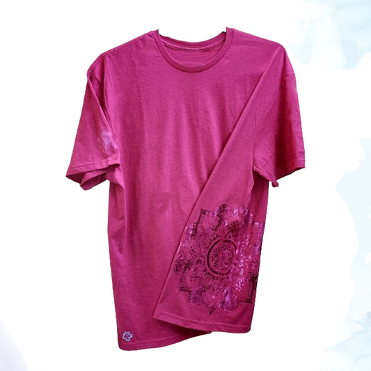 Pink Shimmer Mandala Designer Tee