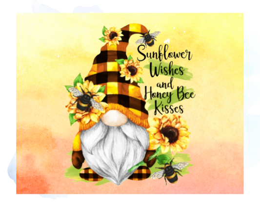 Sunflower Wishes and Honey Bee Kisses Sign