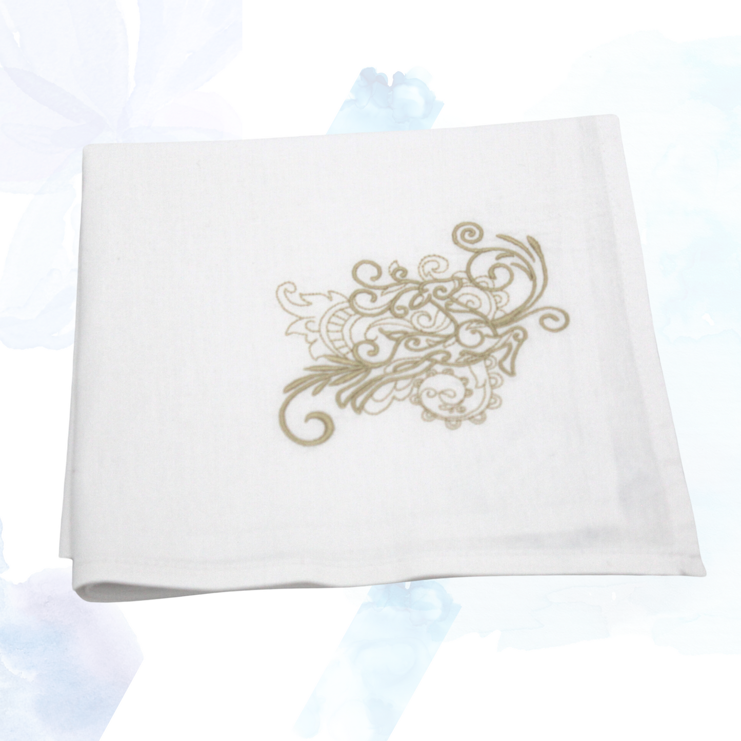 Swirly Christmas Embroidered Tea Towels