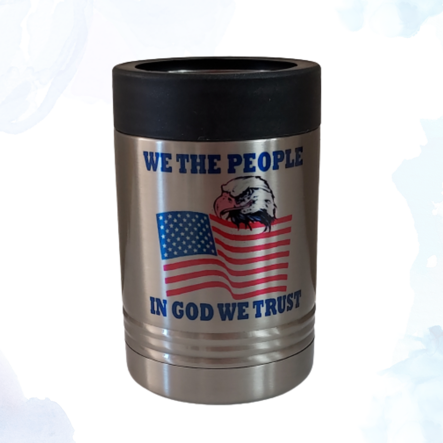 Stainless Can Koozie -  We The People Eagle/Flag