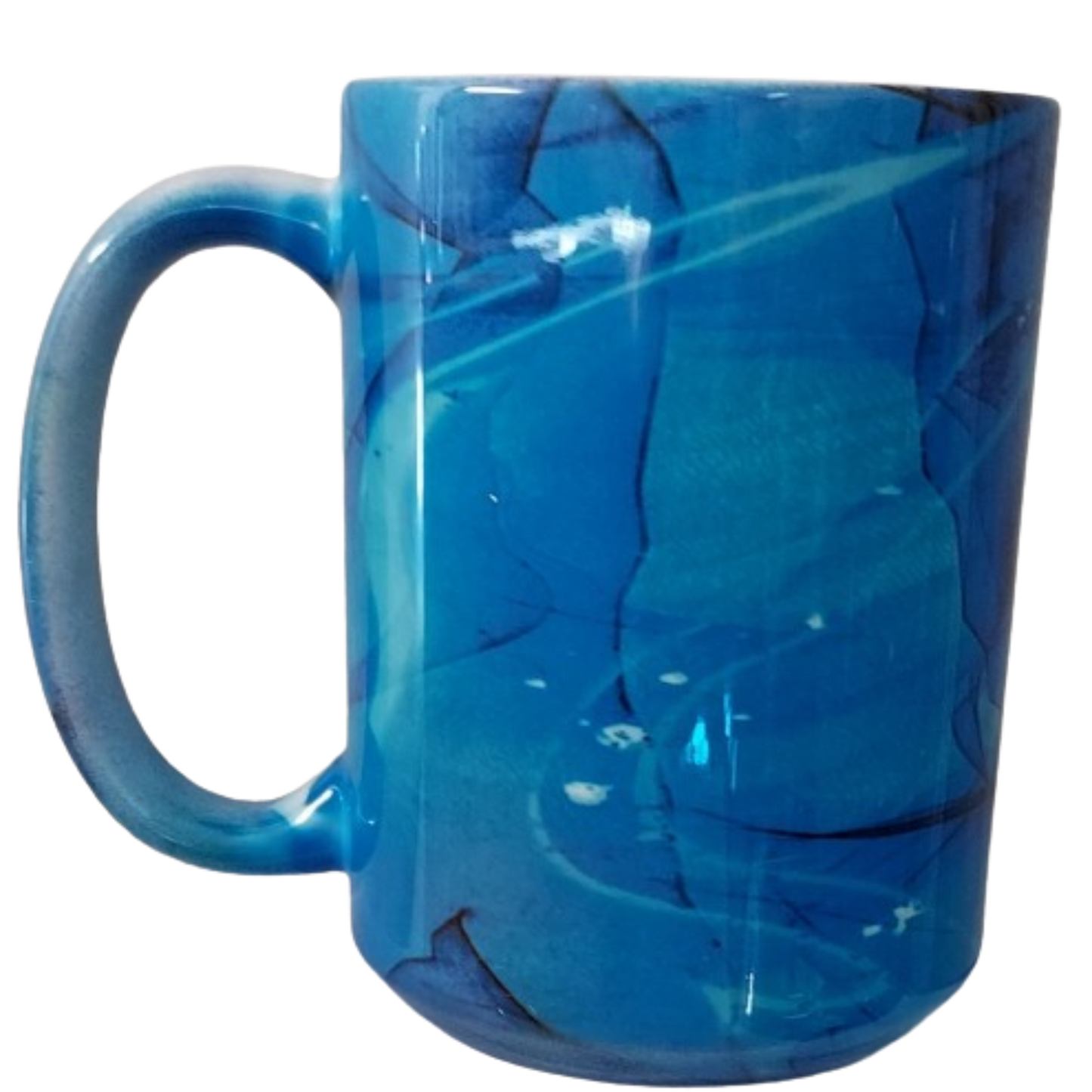 15 oz. Blue Swirl Ceramic Mug