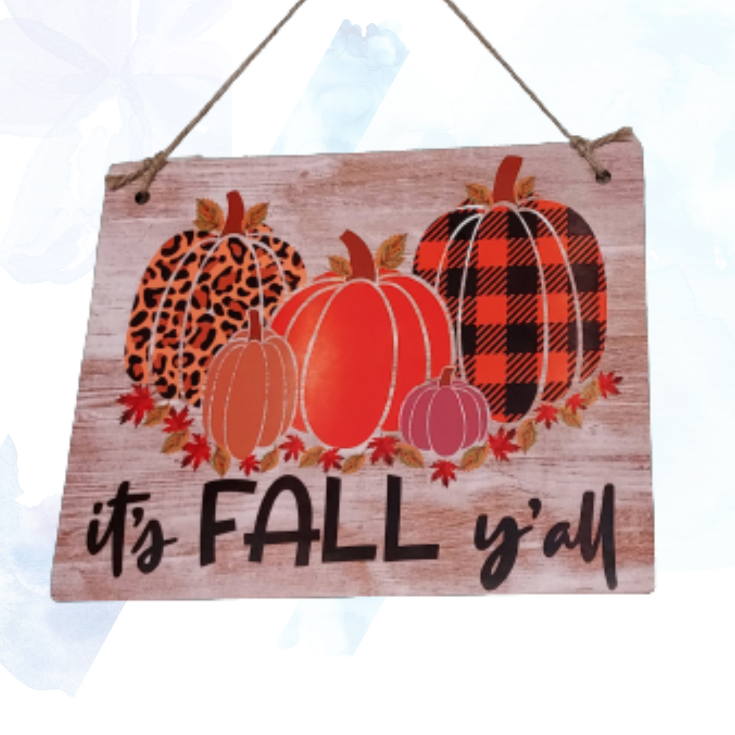 It's Fall Y'all Pumpkin Hanging Sign