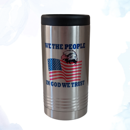 Skinny Stainless Can Koozie -  We The People